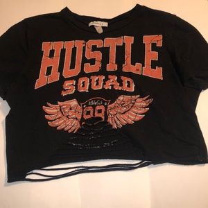 Black vintage crop top